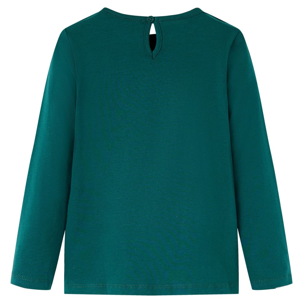 T-shirt manches longues enfant vert foncé 92