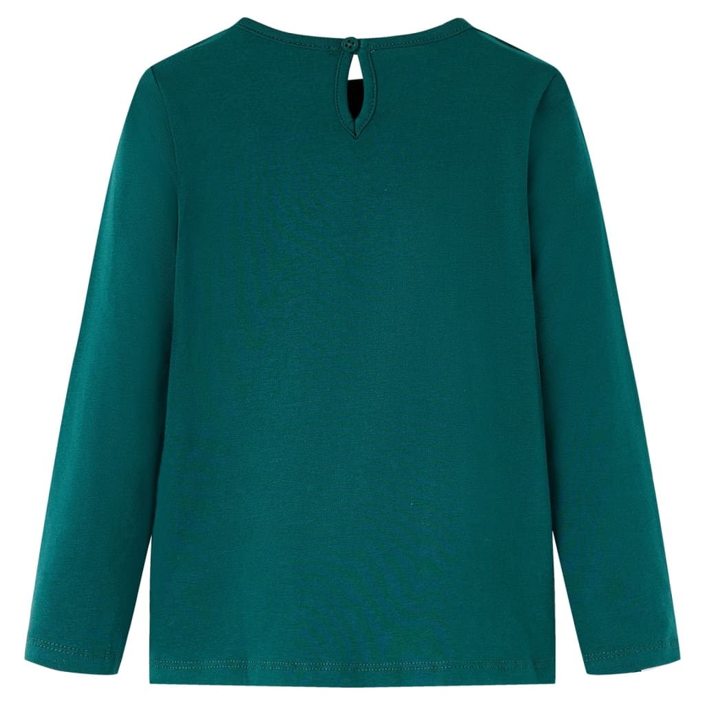 Kids' Long-Sleeved Shirt Dark Green 104