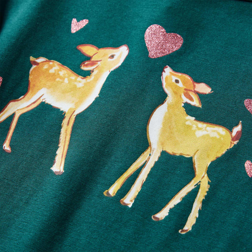 Kinder-Langarmshirt Dunkelgrün 116