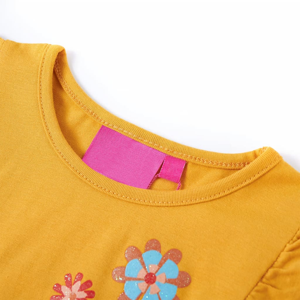 Kids' Long-Sleeved Shirt Dark Ochre 104