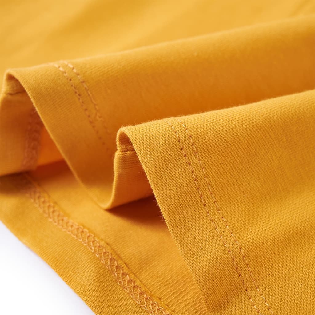 Kids' Long-Sleeved Shirt Dark Ochre 104