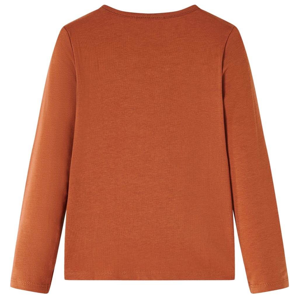 Kids' Long-Sleeve Shirt Cognac 128