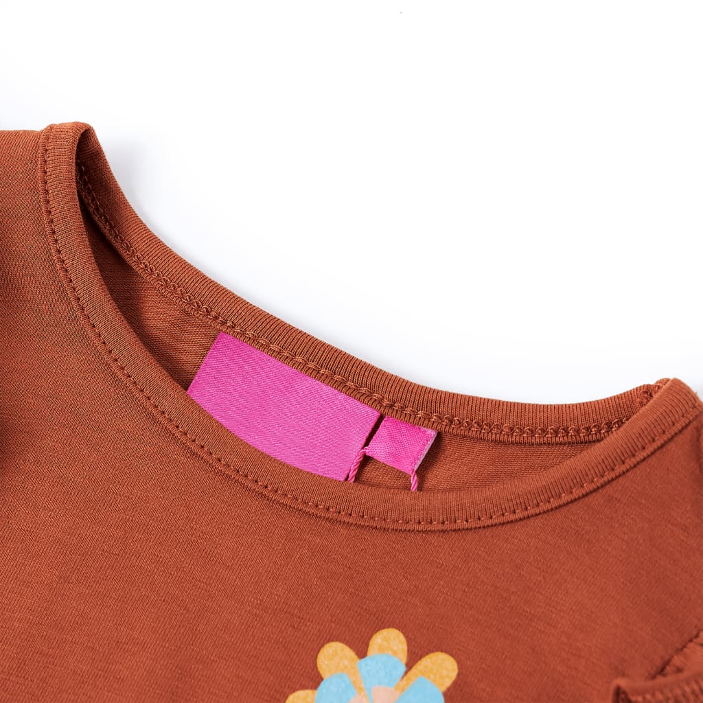 Kids' Long-Sleeve Shirt Cognac 128