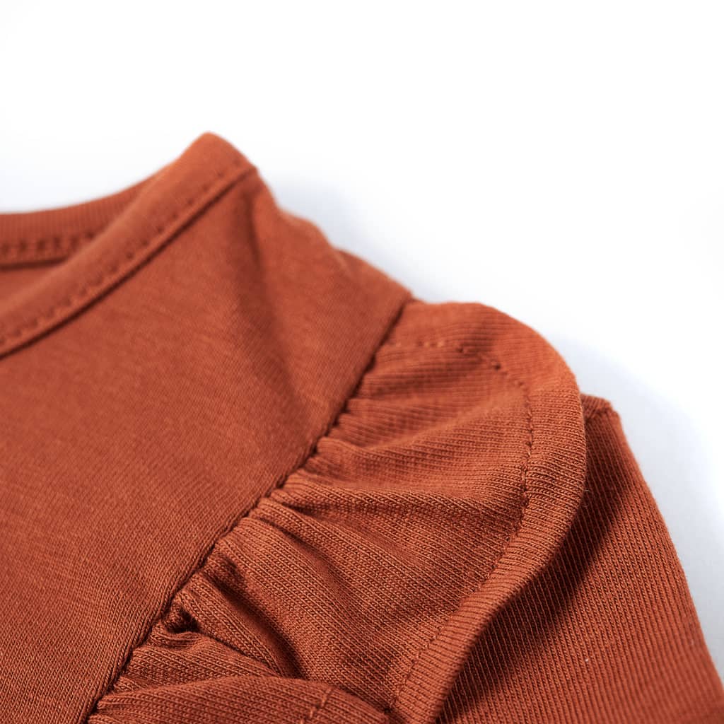 Kids' Long-Sleeve Shirt Cognac 128
