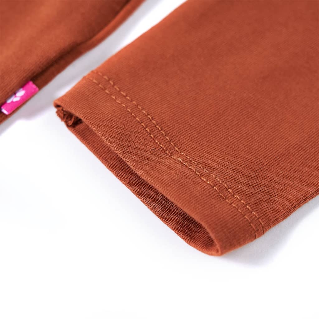 Kids' Long-Sleeve Shirt Cognac 128