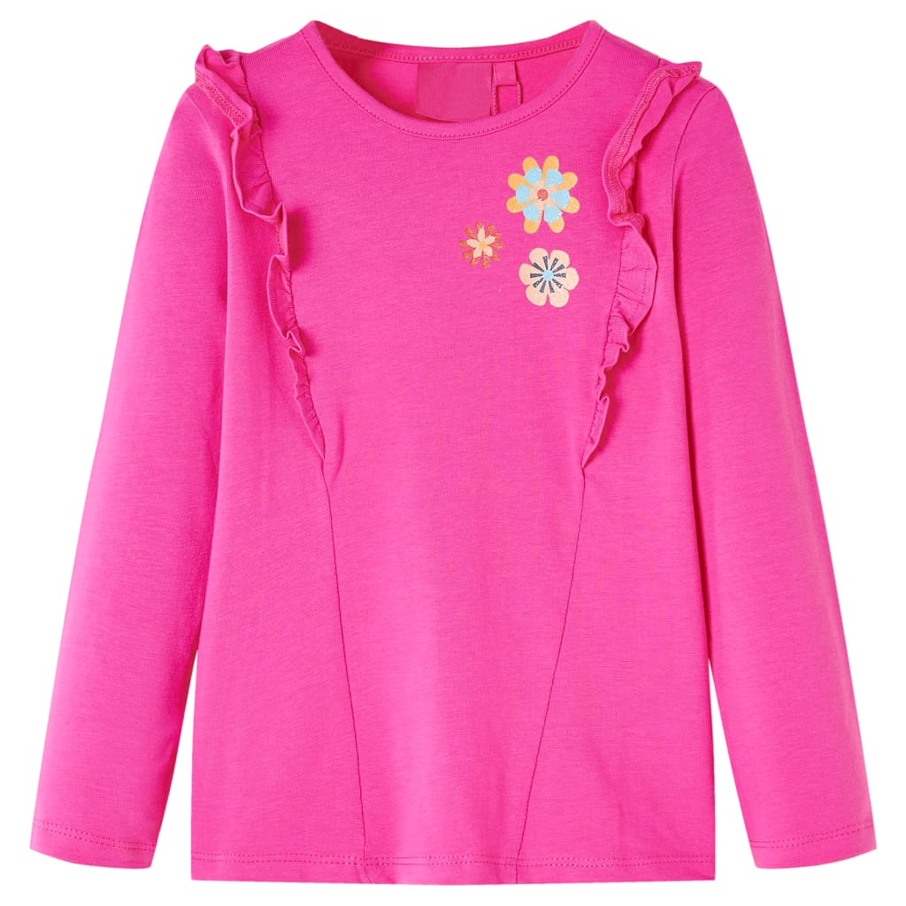 T-shirt à manches longues enfant Rose foncé 104