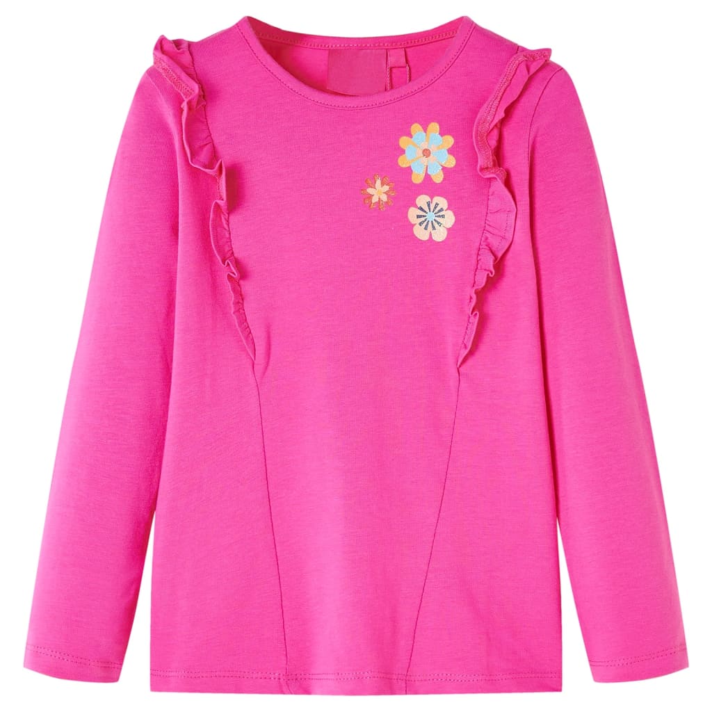 T-shirt manches longues enfant Rose foncé 116