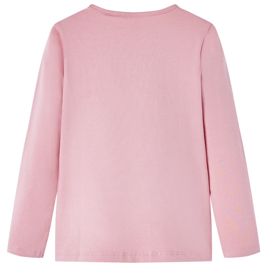 T-shirt enfant manches longues rose clair 116