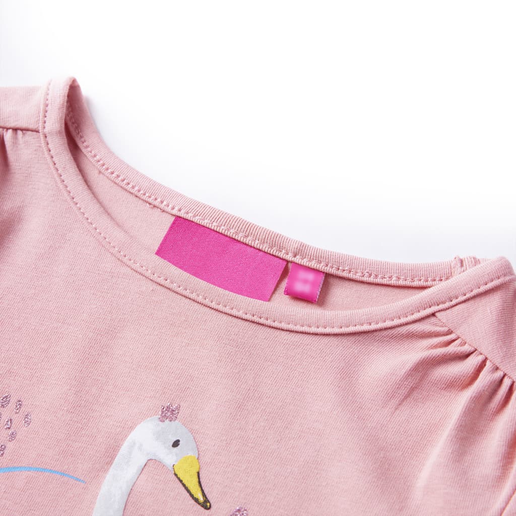 T-shirt enfant manches longues rose clair 116