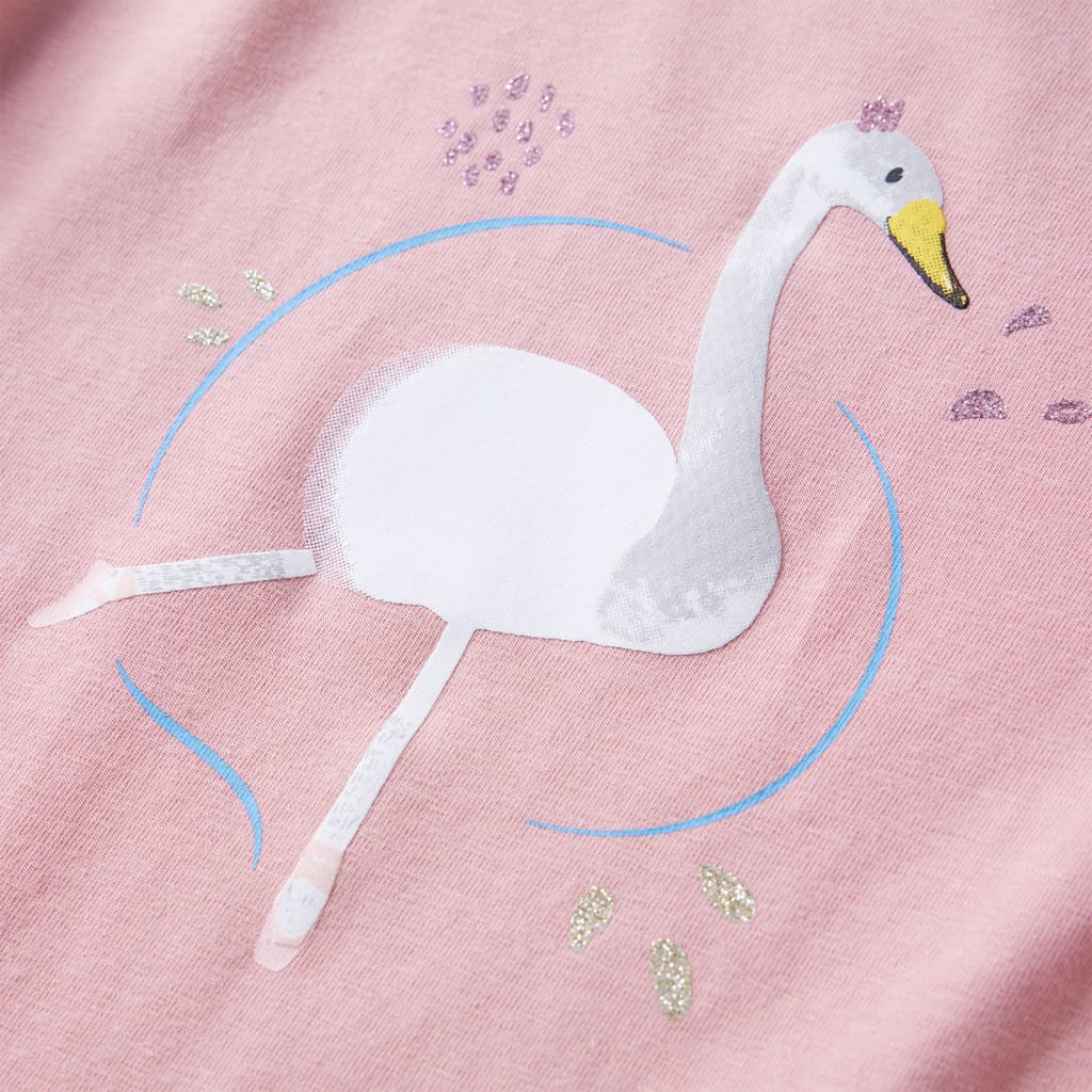 T-shirt enfant manches longues rose clair 116