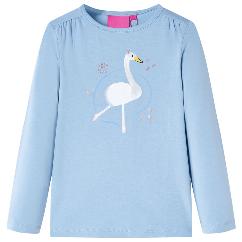 T-shirt manches longues enfant bleu clair 116