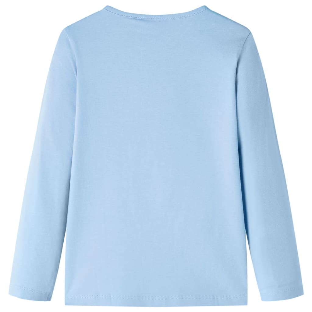 T-shirt manches longues enfant bleu clair 116