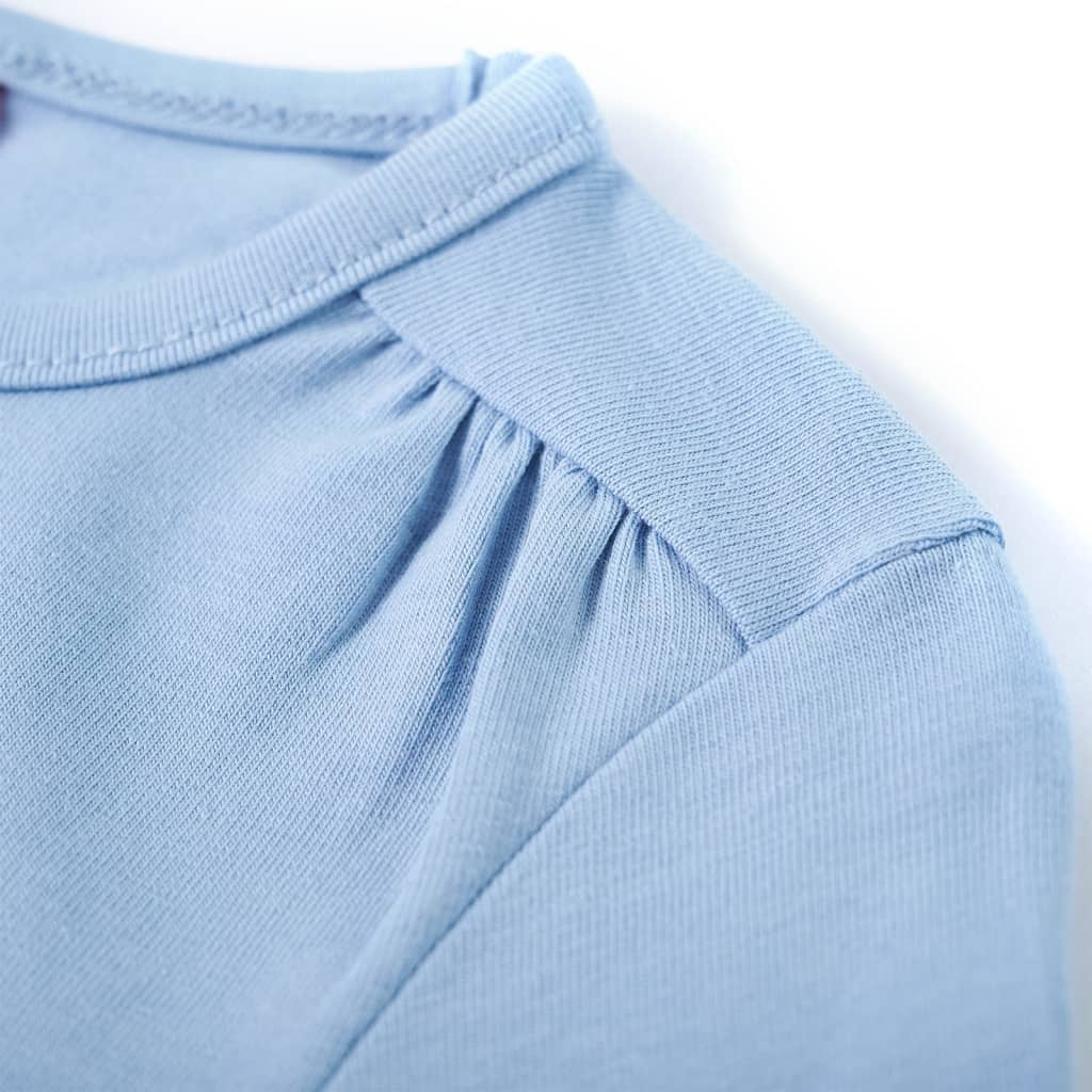 Kinder-Langarmshirt Hellblau 140