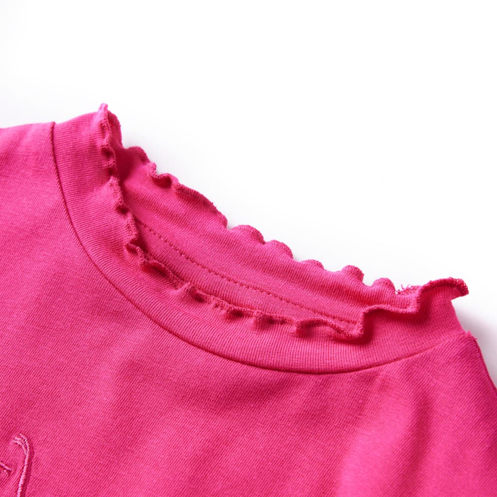 T-shirt manches longues enfant rose vif 104