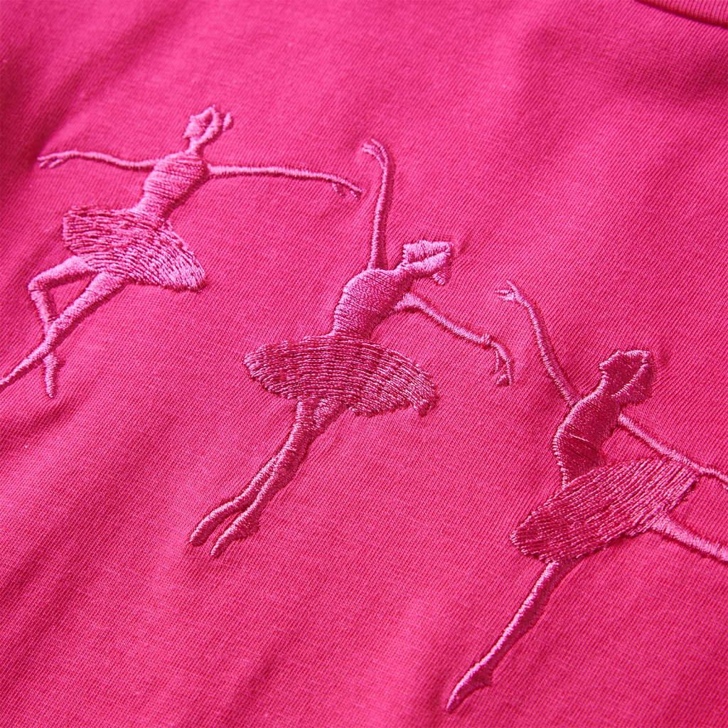 T-shirt manches longues enfant rose vif 104