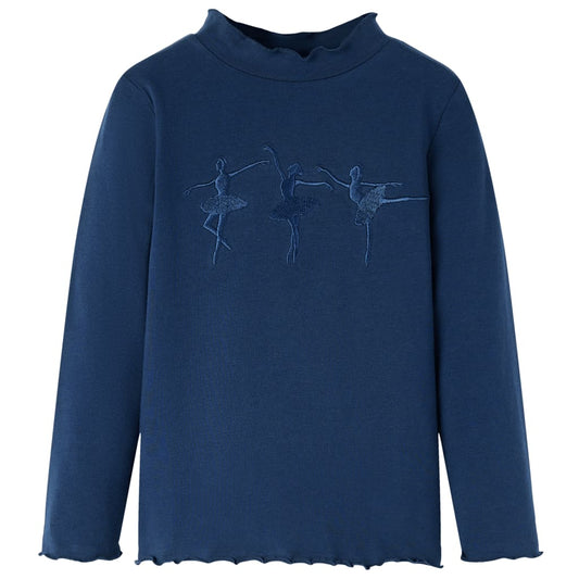 Kids' Long-Sleeved Shirt Navy Blue 128