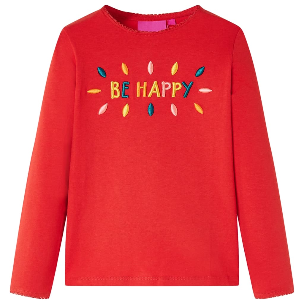 T-shirt manches longues enfant rouge 104