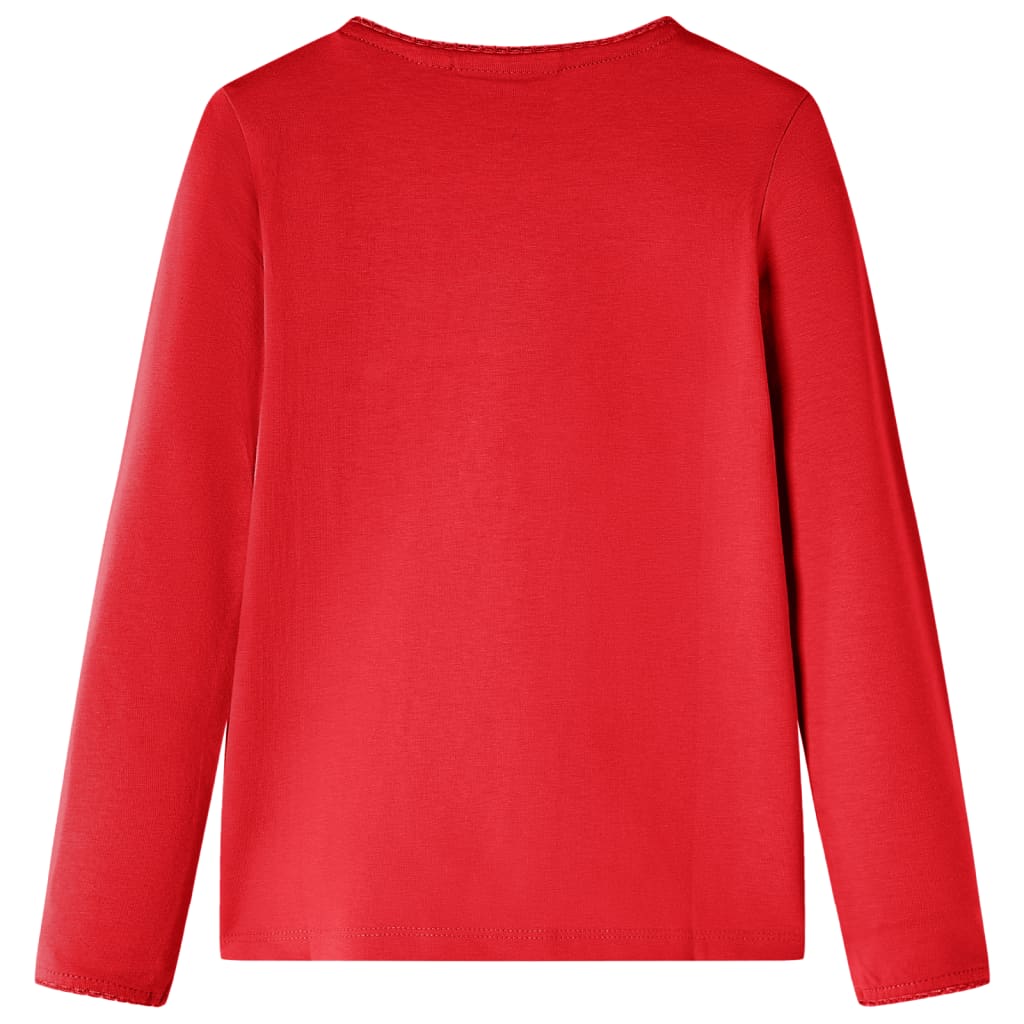T-shirt manches longues enfant rouge 104