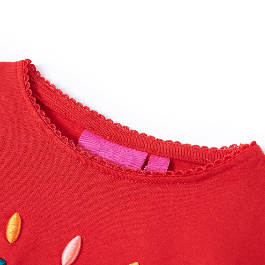 T-shirt manches longues enfant rouge 104