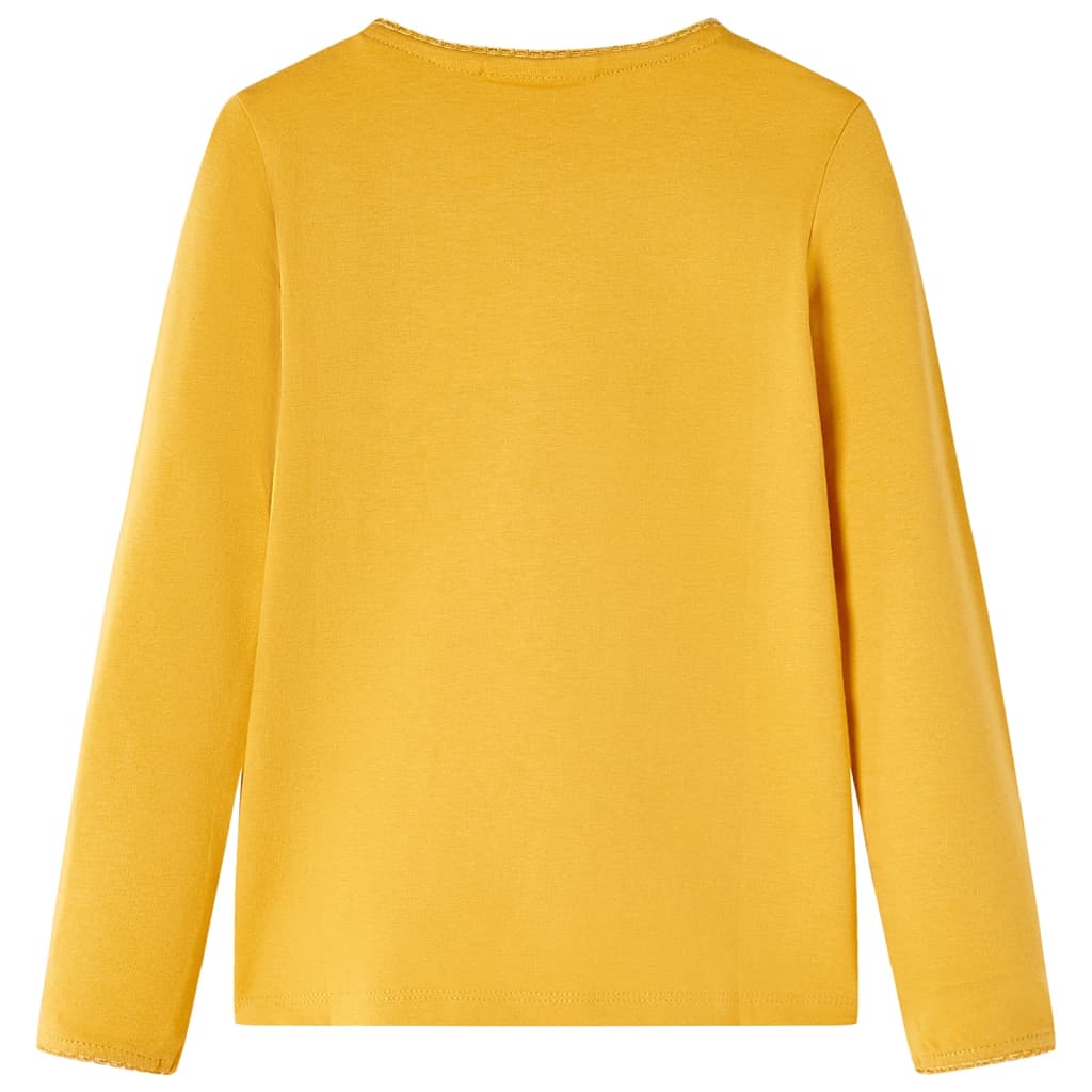 T-shirt manches longues enfant ocre foncé 92