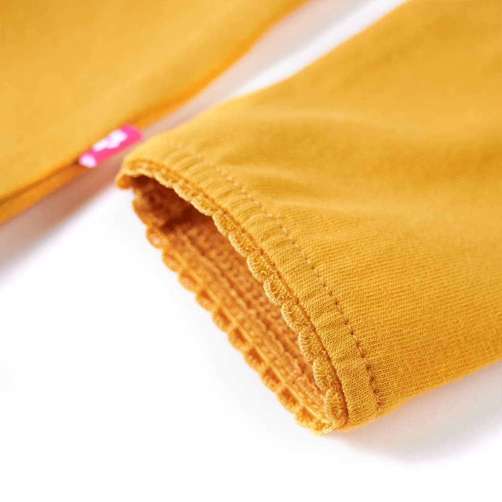 T-shirt manches longues enfant ocre foncé 92