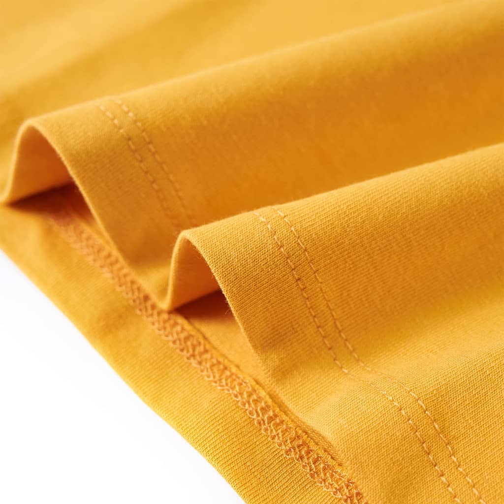 T-shirt manches longues enfant ocre foncé 92