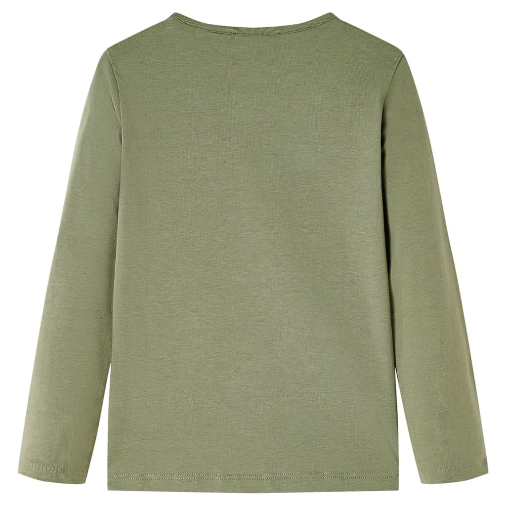 T-shirt à manches longues kaki enfant 104