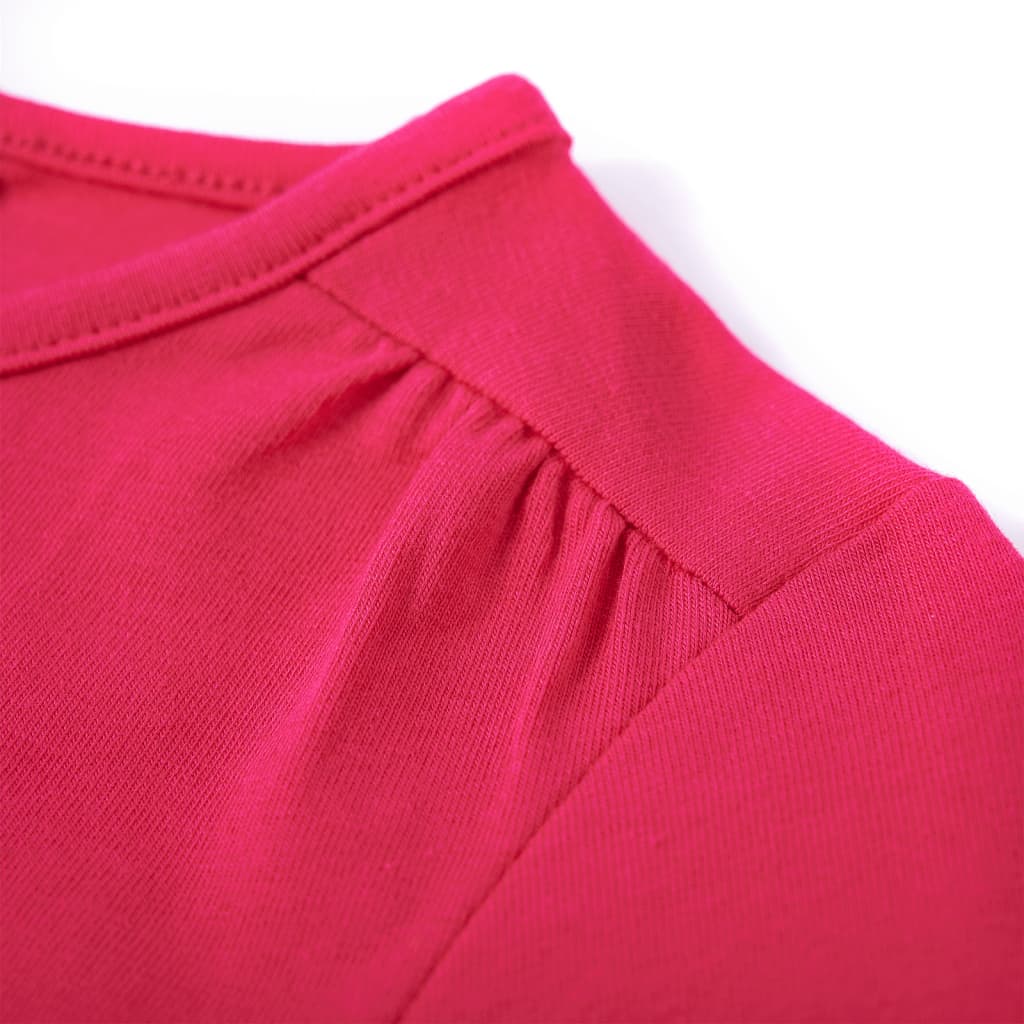 T-shirt à manches longues enfant rose vif 116