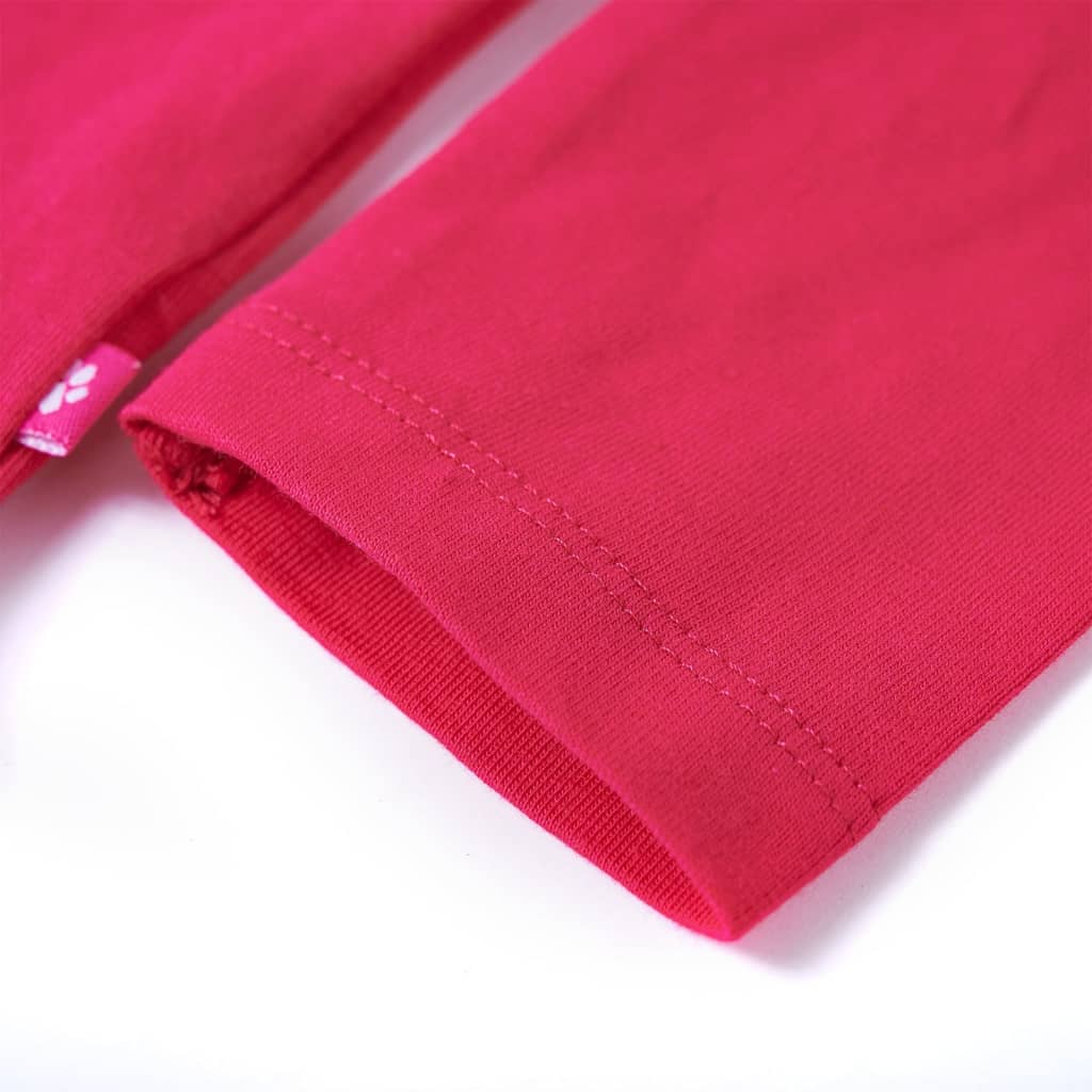 T-shirt à manches longues enfant rose vif 116