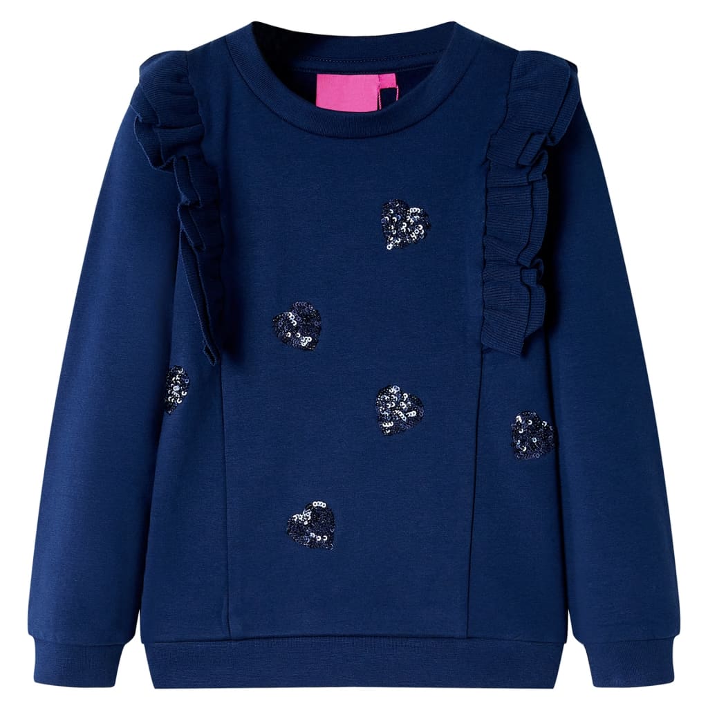 Sweatshirt enfant bleu marine 128