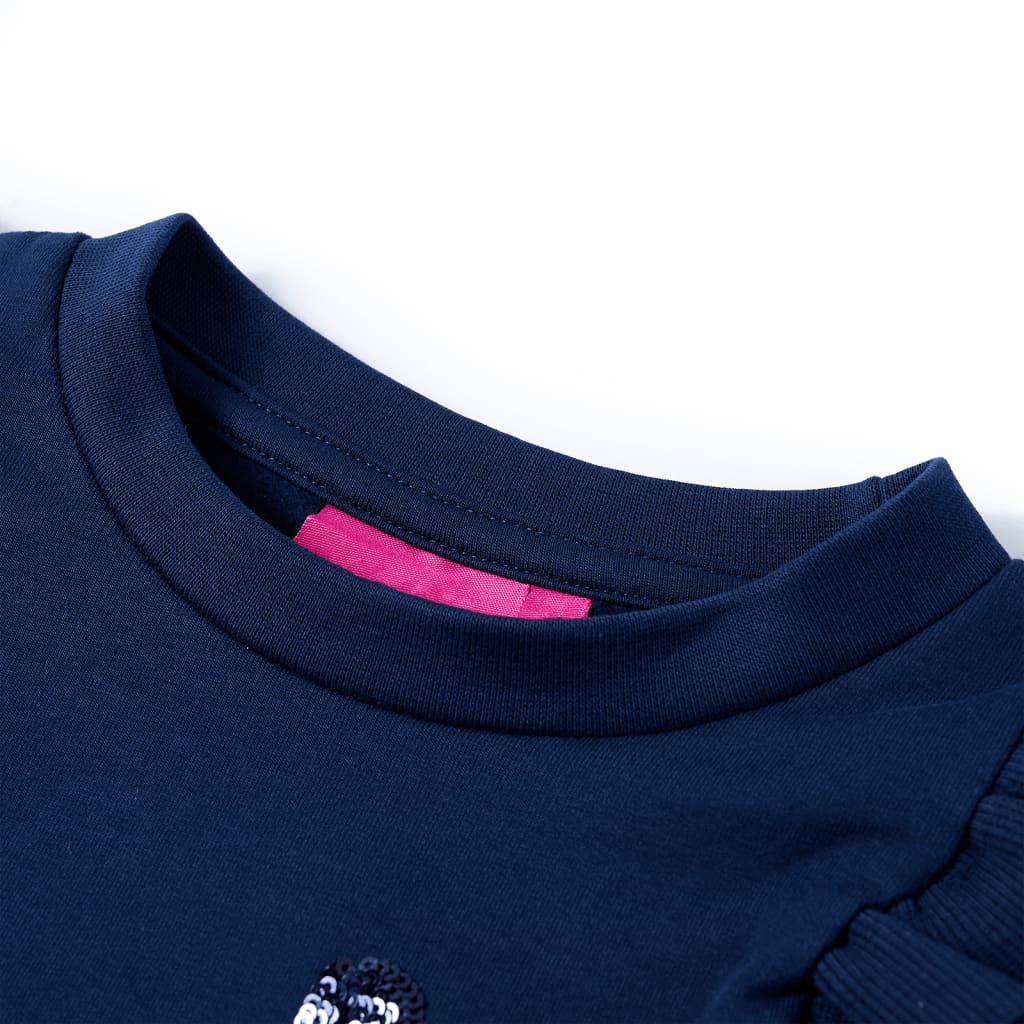 Sweatshirt enfant bleu marine 128
