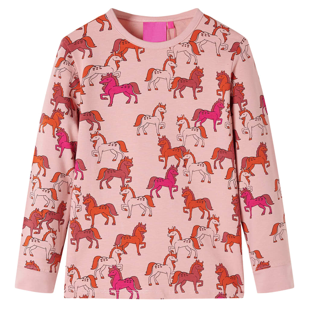 Kids' Long-Sleeved Pajamas Light Pink 104