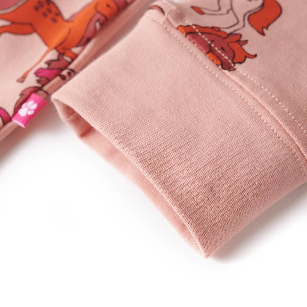 Kids' Long-Sleeved Pajamas Light Pink 104