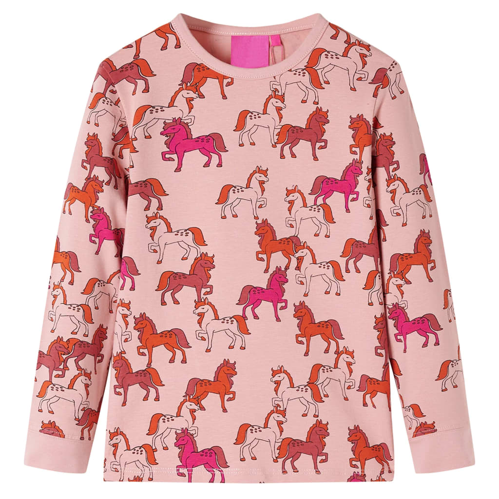 Girls' Long-Sleeved Pajamas Light Pink 116
