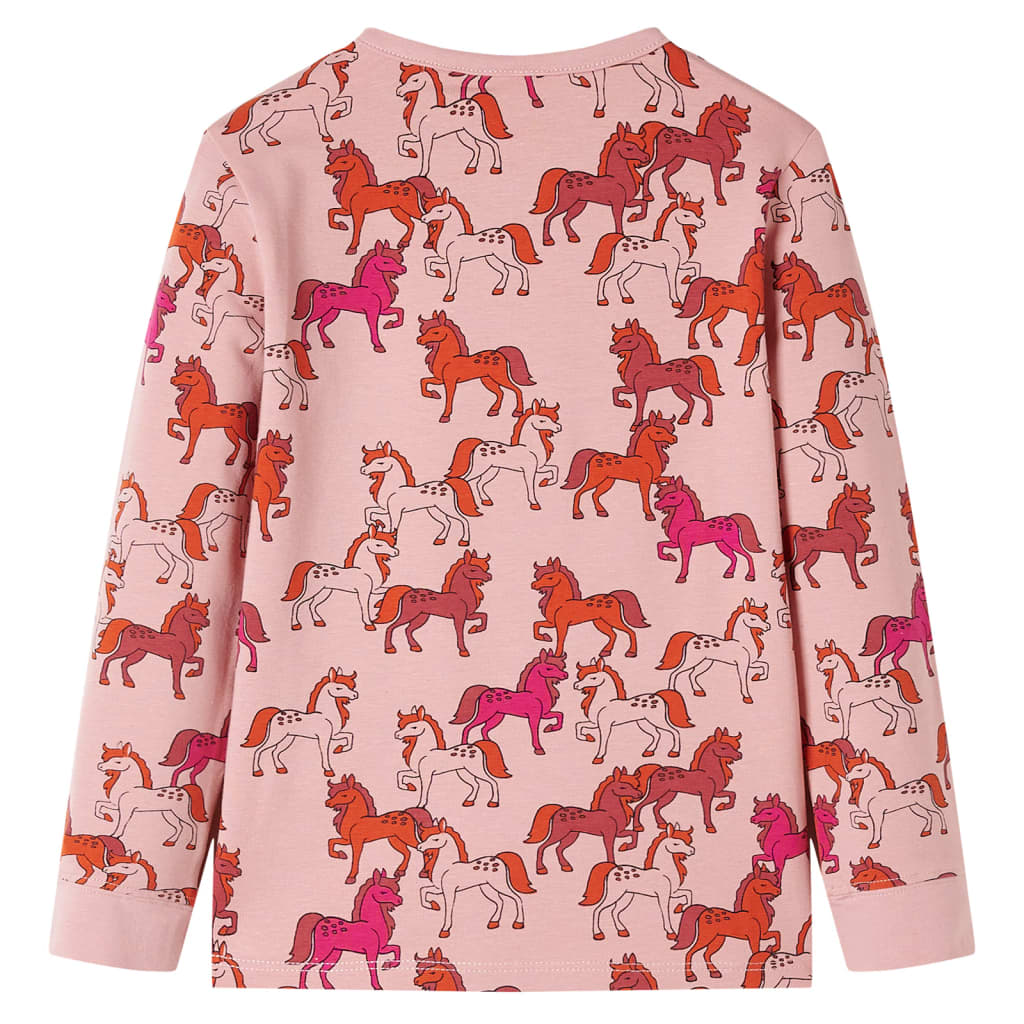 Girls' Long-Sleeved Pajamas Light Pink 116
