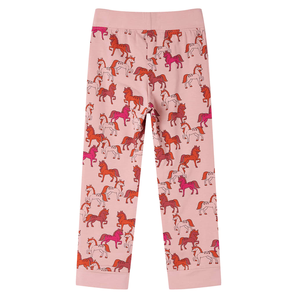 Girls' Long-Sleeved Pajamas Light Pink 116