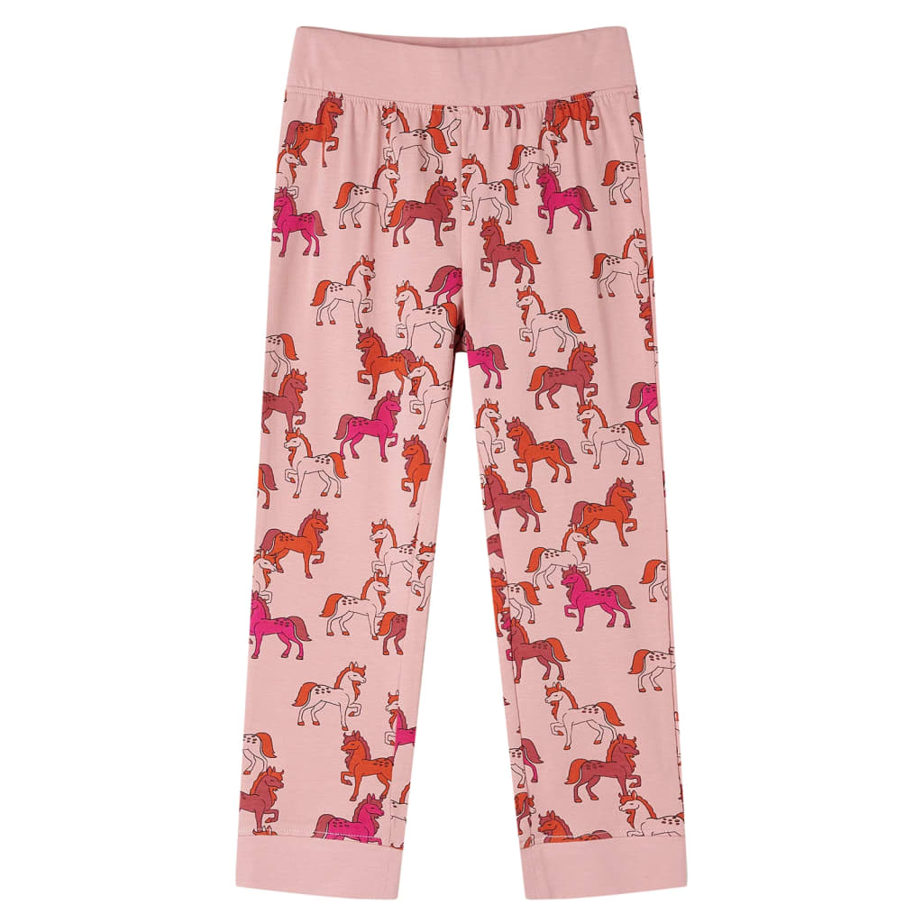 Girls' Long-Sleeved Pajamas Light Pink 116