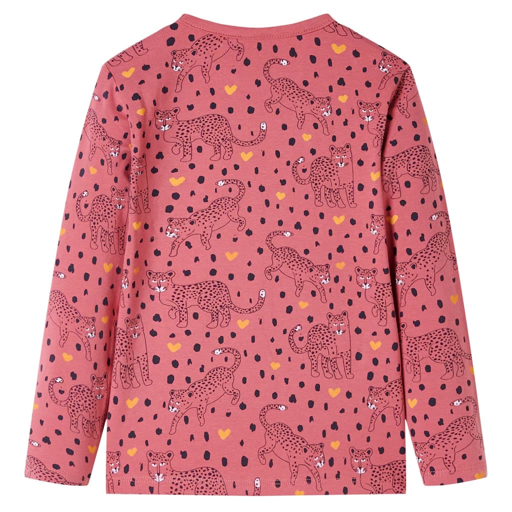Children's Long-Sleeved Pajamas Old Pink 104