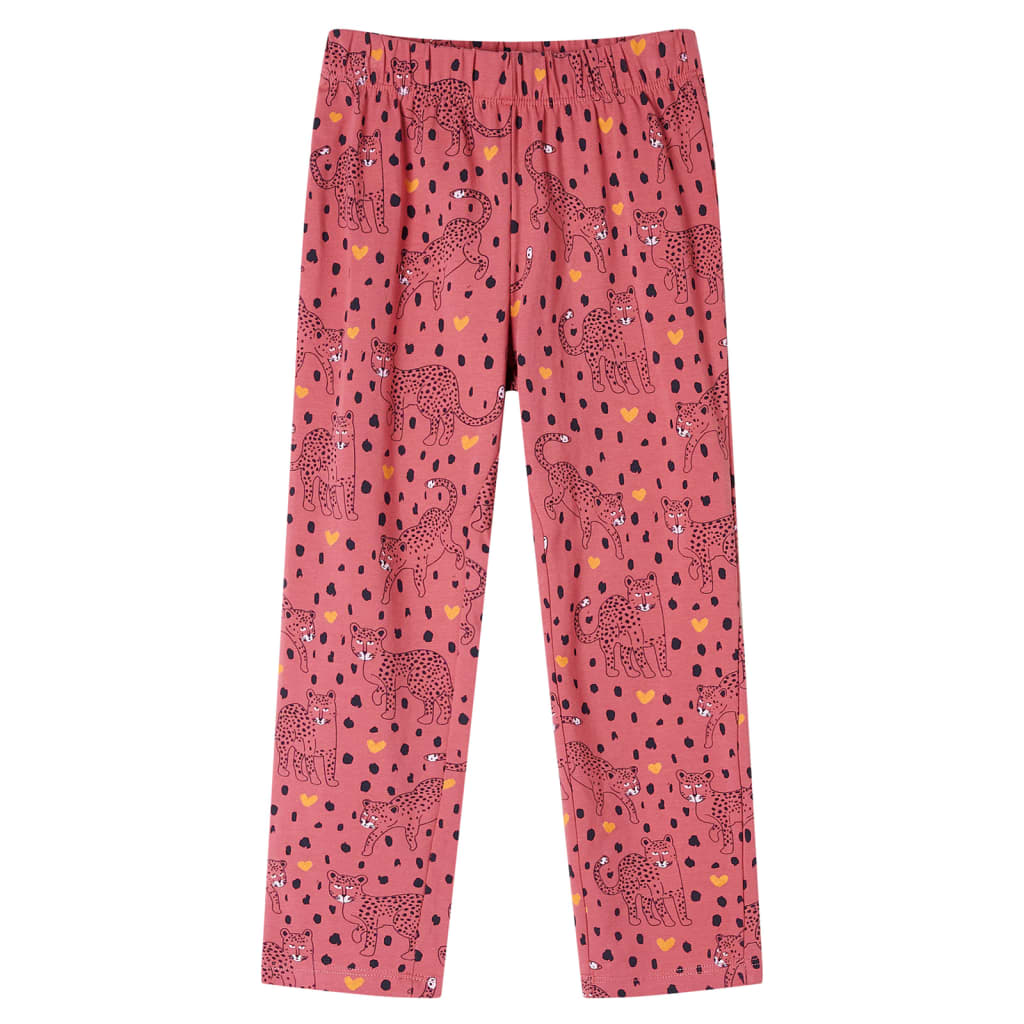 Children's Long-Sleeved Pajamas Old Pink 104