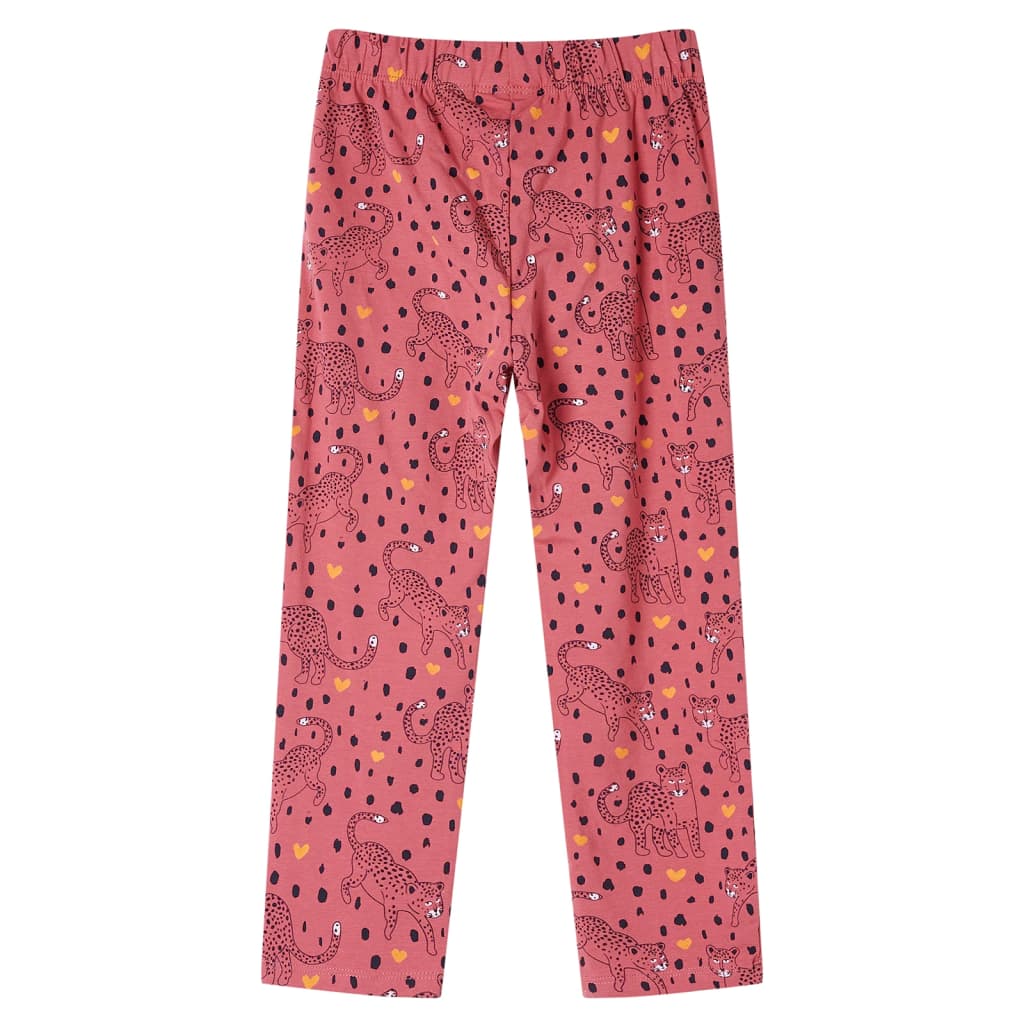 Children's Long-Sleeved Pajamas Old Pink 104