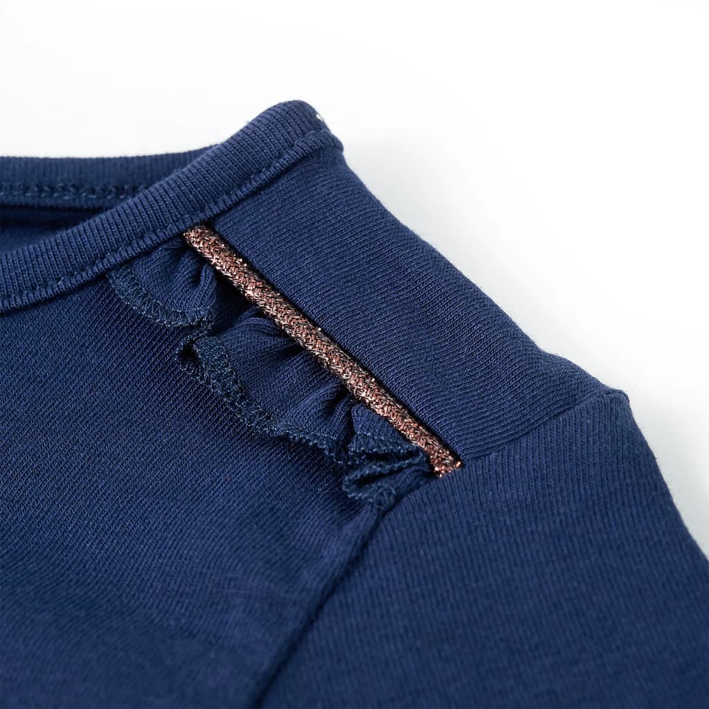 Kids' Long-Sleeved Shirt Navy Blue 128