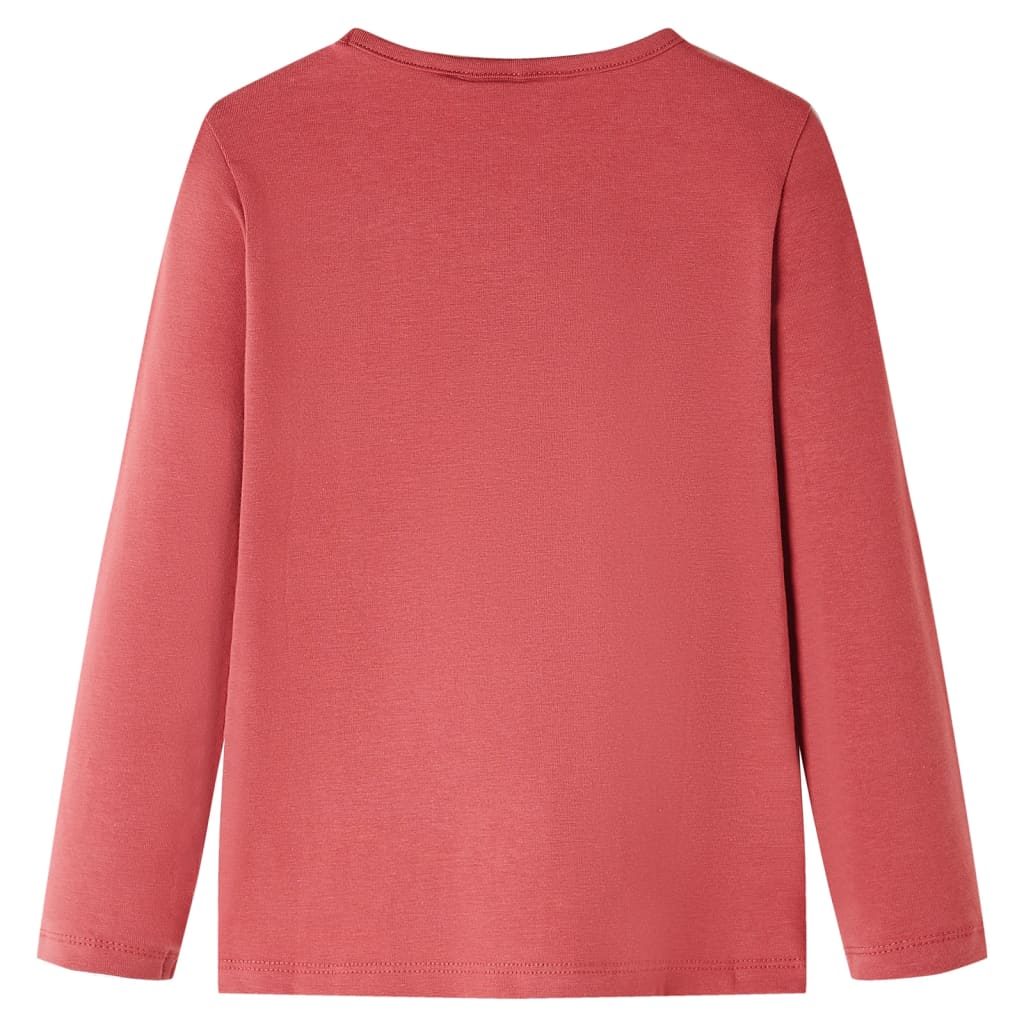 T-shirt à manches longues enfant Rose foncé 104
