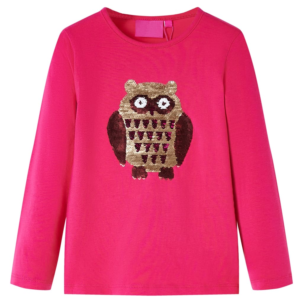 Kids' Long-Sleeve Shirt Hot Pink 92