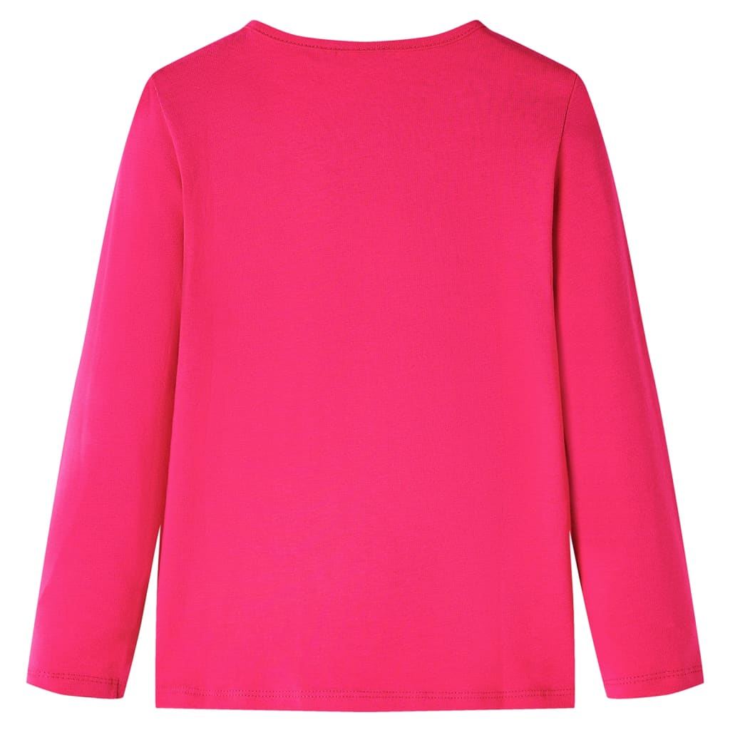 Kids' Long-Sleeve Shirt Hot Pink 92