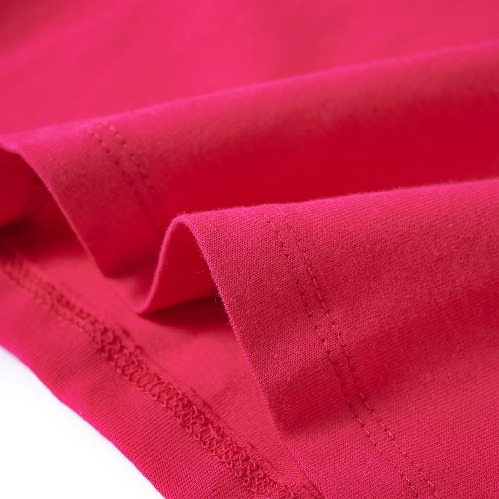 T-shirt à manches longues enfant rose vif 116