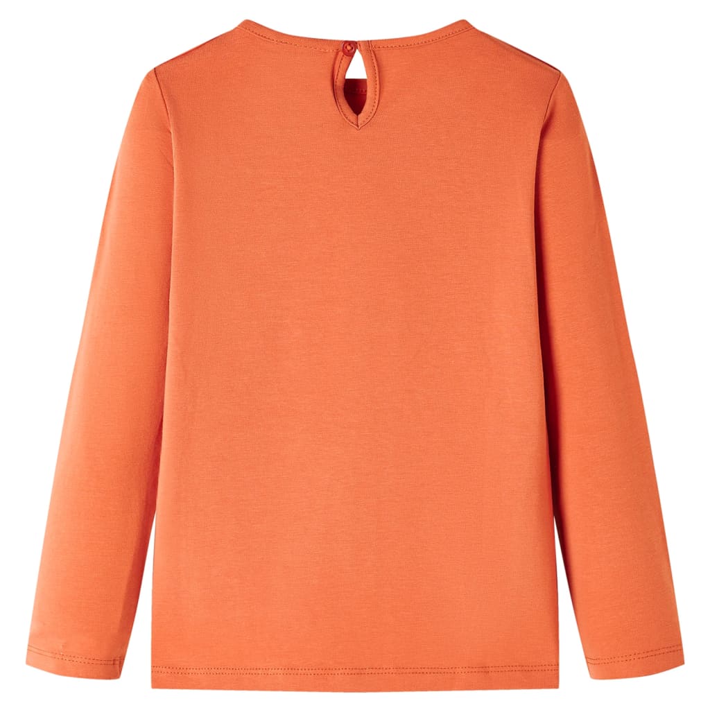 T-shirt à manches longues enfant orange foncé 116