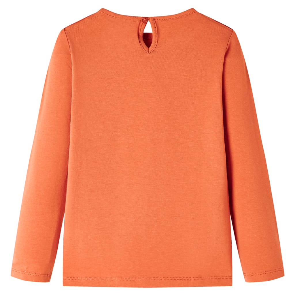 T-shirt manches longues enfant orange foncé 140