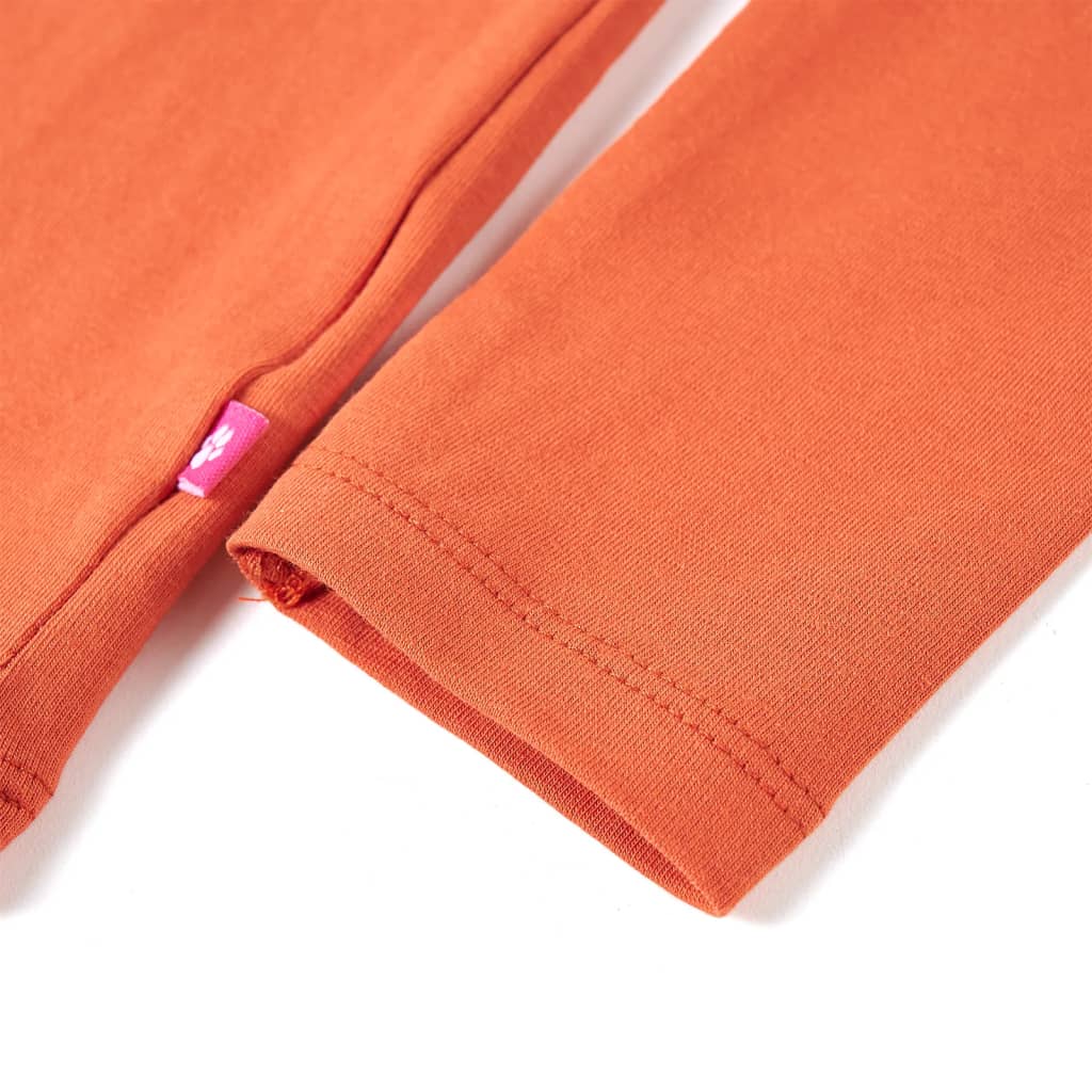 T-shirt manches longues enfant orange foncé 140