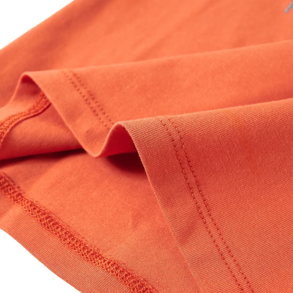 T-shirt manches longues enfant orange foncé 140