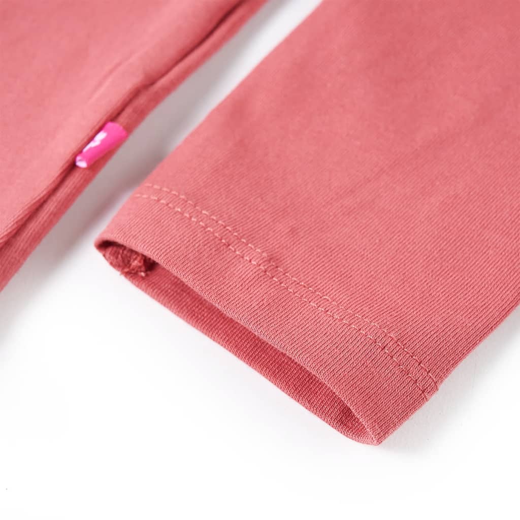 T-shirt manches longues enfant vieux rose 140
